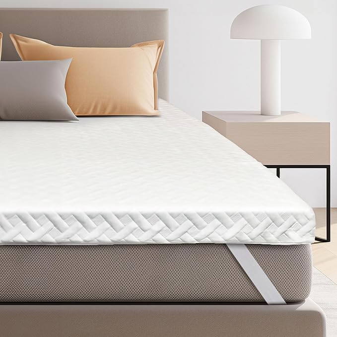 3 Inch Gel Memory Foam Mattress Topper Twin XL Size for Back Pain, Cooling Mattress Pad Bed Topper with Removable and Washable Bamboo Cover, CertiPUR-US & Oeko-Tex Certified – White