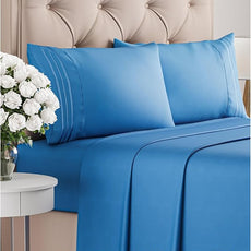 King Size 4 Piece Sheet Set - Comfy Breathable & Cooling Bed Sheets Set - Hotel Luxury Bedding for Women, Men, Kids, Teens, Boys & Girls - Deep Pockets, Soft and Wrinkle Free - Oeko-Tex - Royal Blue