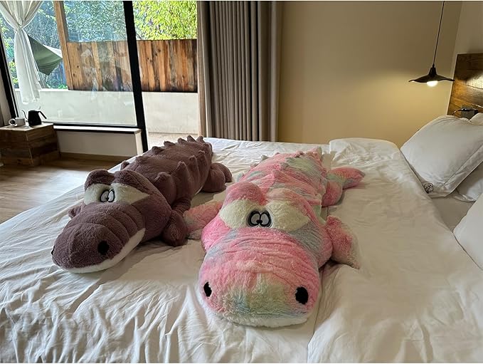 Hofun4U Alligator Plush Pillow, 67 inch Alligator Stuffed Animal, Home Decor Christmas Valentine’s Birthday Gift for Boys Girls Adults Kids (Purple)