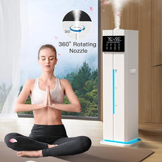 9L/2.4Gal Cool Mist Humidifier, Top Fill Quiet Ultrasonic Humidifiers for Bedroom, Covers 550ft², 60H Runtime, 24H Timer, 7 Colors Light, 4 Mist Modes Humidifier Large Room, Home, Office, White
