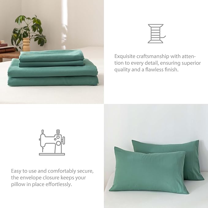 HeimenAogo Egyptian Cotton Duvet Cover Twin/Twin XL Size, Ultra Soft and Breathable Bedding Set with Zipper Closure, High Thread Count Long Staple Cotton Blanket Cover 2Pcs (68"×90") Oil Blue