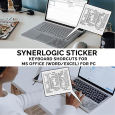 Synerlogic (100pcs) Word/Excel Windows Shortcut Sticker | Reference Guide Keyboard Shortcuts | Work from Home Essentials | Excel Shortcuts Cheat Sheet Laminated Vinyl (Clear/Small/100)
