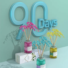 MIZZEO Reed Diffuser Set, Clean Linen 6.76 fl oz Highly Scented Room Diffuser Home Fragrance Essential Oil Reed Flower Diffuser, House Bedroom Office Decor & Gifts