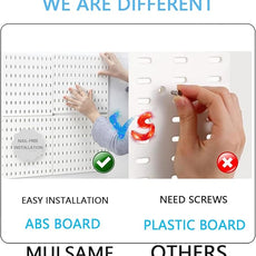 Pegboard Combination Kit, Wall Mounted Storage Set with 8 Pegboards & 28 Accessories Hanging, Peg Boards Organizer for Walls Display, Crafts Organization, Kitchen Organizer, 22