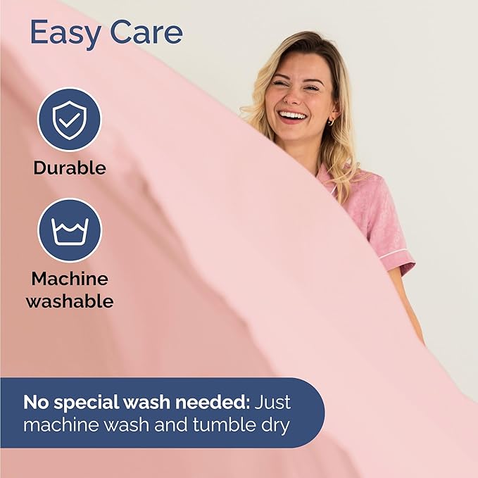 Twin 4 Piece Sheet Set - Cooling and Breathable Bed Sheets - Hotel Luxury Bed Sheets for Women, Men, Kids & Teens - Bedding with Deep Pockets & Easy Fit - Soft and Wrinkle Free - Twin Baby Pink Sheets