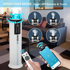 Humidifier, 3.4Gal(13L) Smart Humidifier for Bedroom Home,2000 sq.ft Cool Mist Humidifiers for Home Plants and Office Basement Whole House Large Room with Remote Control Timer and Water Tank