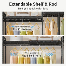 VIPEK X40 Expandable Large Reach-in Closet Rack Adjustable from 6'4