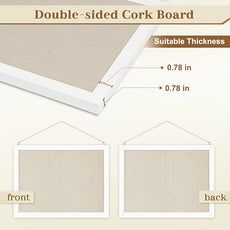 2-Pack Double-Sided Cork Board with Linen, 16