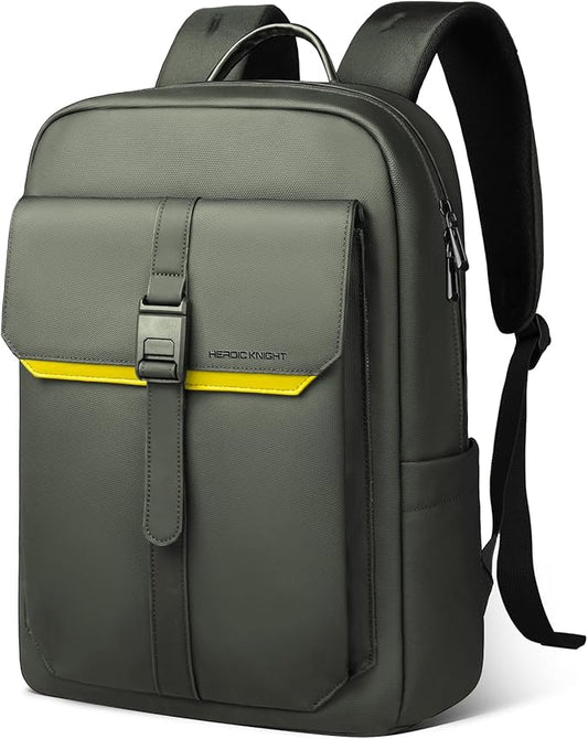 hk Slim Laptop Backpack for Men Women, Lightweight Business Backpacks 15.6 Inch Water-resistant Computer Bag for College Work Daily
