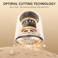 Fabric Shaver, Electric Lint Remover, Rechargeable Lint Shaver, Household Essentials for Clothes, Upholstery, Furniture, Sweater Defuzzer to Remove Pilling, Battery Operated, Birch