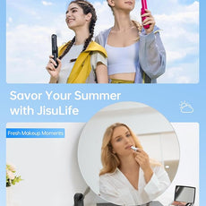 JISULIFE Handheld Mini Fan, 3 IN 1 USB Rechargeable Portable Fan [12-19 Working Hours] with Power Bank, Flashlight, Pocket Design for Travel/Summer/Concerts/Lash, Gifts for Women (Black)