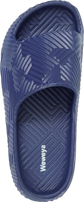 Weweya Slides for Women and Men - Bathroom Shower Shoes - Non Slip House Slippers - Lightweight Beach Sandals