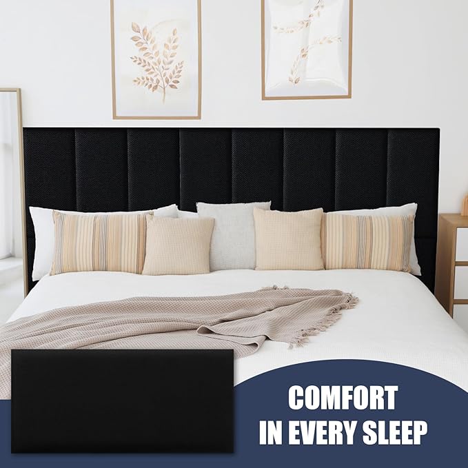 12 Piece Linen Fabric Peel and Stick Headboard, Upholstered Wall Mounted Headboard for Twin, 3D Anti-Collision Soundproof Self-Adhesive Wall Panel for Bedroom 23.62" x 9.84"