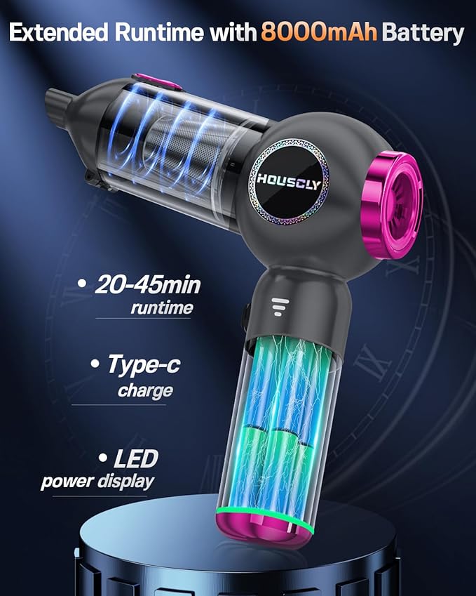 Handheld Car Vacuum Portable Cordless 25000Pa High Power Small Mini Hand Vacuum Cleaner Rechargeable 4-in-1 Wireless Handheld Vac for Car Office Desktop Home Cleaning Ideal Gifts for Men & Women