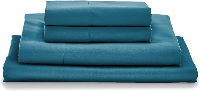 MyPillow Giza Dreams Bed Sheets, 100% Certified Giza Egyptian Cotton, Deep Pocket, Sateen Weave [RV Queen, Lake Blue]