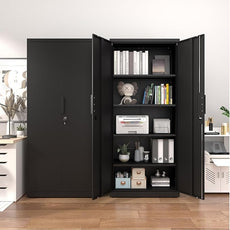 Metal Garage Storage Cabinets with Doors and Adjustable Shelves,72