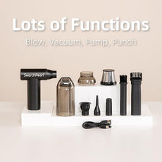 Mini 4 in 1 Compressed Air Duster & Vacuum, 150000RPM with Strong Suction Rechargeable Cordless for Home Coffee Bar Grinder Keyboard Computer Car Aeolus