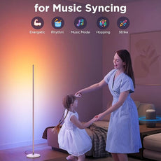 Govee RGBIC Floor Lamp Basic, LED Corner Lamp Works with Alexa, 1000lm Modern Floor Lamp with Music Sync and 16 Million DIY Colors, Color Changing Standing Lamp for Bedroom Living Room