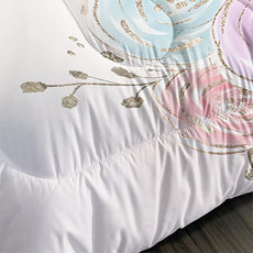 CVHOUSE Unicorn Bedding Queen Size Set, Cute Unicorn Comforter Set for Girls' Room Decor, 3 Pieces