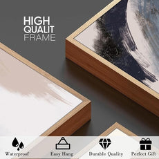 BINCUE Blue Neutral Wall Art Modern Abstract Artwork for Living Room Bedroom Office 12