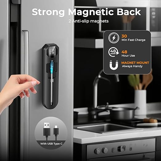 BlueSwan Wireless Meat Thermometer Digital, Food Thermometer Bluetooth 820 ft Range with APP for Grill, Smoker, Oven, Magnetic Design for BBQ, Cooking, Valentines Day Gift for Him, Gifts for Men