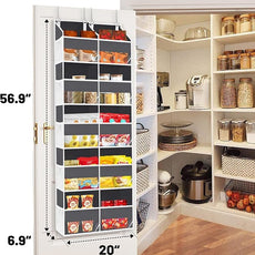 Over the Door Organizer 5 Tiers, Extra Large Behind Door Storage of 10 Compartments, 80 lbs Weight Capacity Over Door Organizer, Door Hanging Organizer for Closet, Diaper Organizer, Room storage