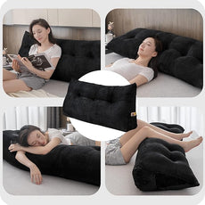 Large Bolster Triangular Headboard Wedge Backrest Positioning Support Bed Rest Reading Pillows Headboard Wedge Pillows for Day Bed with Removable Cover
