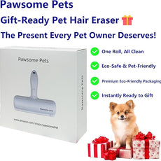 Pawsome Pets Pet Hair Remover Gift Set Reusable Lint Roller Cat and Dog Hair Remover for Furniture, Couch, Carpet, Clothing and Bedding - Portable, Multi-Surface Fur Removal Tool