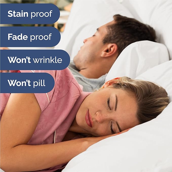 Split King 7 Piece Sheet Set - Cooling & Breathable Bed Sheets - Hotel Luxury Bed Sheets for Women, Men, Kids & Teens - Deep Pockets & Easy Fit - Soft & Wrinkle Free - Split King Antique White Sheets