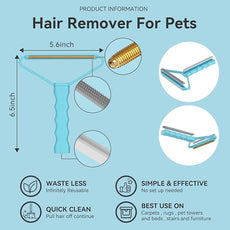 Cleaner Pro Fabric Shaver - Pet Hair Remover for Rugs, Couch, Carpet & Pet Towers (2pack)