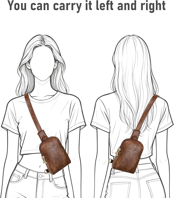 INICAT Travel Small Crossbody Sling Bags Women Cross Body Purses Passport Holder Vegan Leather Fanny Packs Birthday Gifts