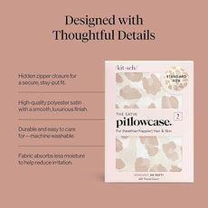 Kitsch Satin Pillowcase with Zipper for Hair & Skin, Softer Than Silk Pillow Cases Queen, Wrinkle-Free, Smooth and Cooling Satin Pillow Covers, Standard Size 19