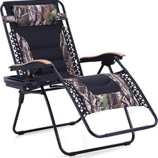 PHI VILLA XXL Oversized Padded Zero Gravity Chair, Foldable Patio Recliner, 30