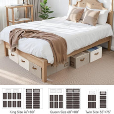 StorageWorks Under Bed Storage Bins, 10'' Underbed Storage Containers with Lid, 77L Clothes Organizer for Bedding, Blankets, Sweaters, Shoes, 2-Pack