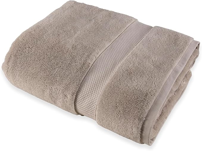 Maisonette Loft Egyptian Cotton Turkish Bath Towels, Soft, Absorbent, Ideal Quick Dry Large Luxury Bathroom Towel Set for Shower (30" x 58", 4 Pack), Beige (Linen)