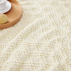 Knitted Weighted Blanket for Adult, Chunky Knit Weighted Throw for Sleep 60