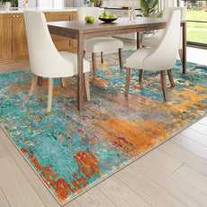 Lahome Modern Abstract 10x14 Area Rug for Living Room, Bedroom, Dining Room - Multicolor, Machine Made, Low Pile, Non Slip, Washable