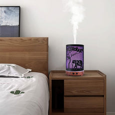 Essential Oils Diffuser,Aromatherapy Diffuser,Birthday Gifts for Women Mom Grandma,Metal Cool Mist Humidifier with 7 Colors Lights Waterless Auto Off Air Diffusers（Elephant）