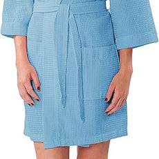 Turquaz Lightweight Short Robes For Women Waffle Kimono Bathrobe - Soft, Fast-Drying, Long-Lasting Cotton Blend