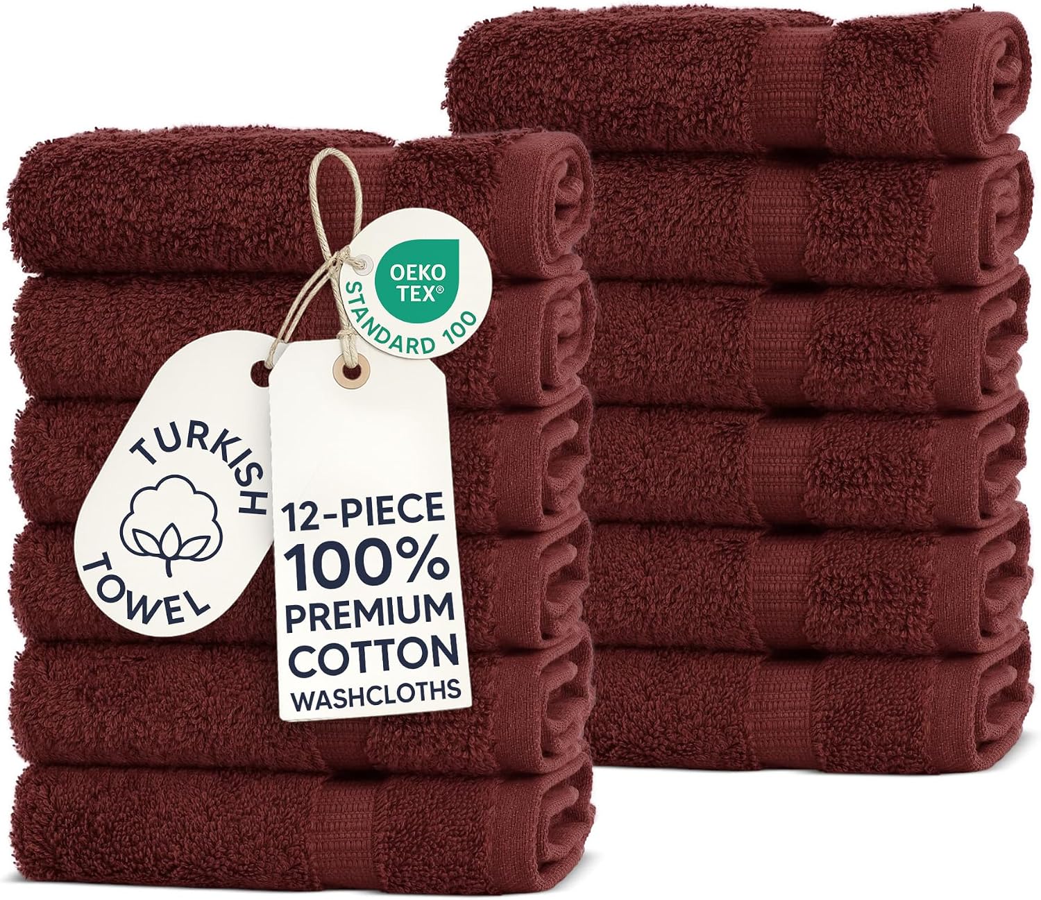 Chakir Turkish Linens 4 Piece Bath Towel Set, 100% Cotton Luxury Turkish Towels for Bathroom, Soft Absorbent Bath Towels, 27 x 54 Inches, Gray