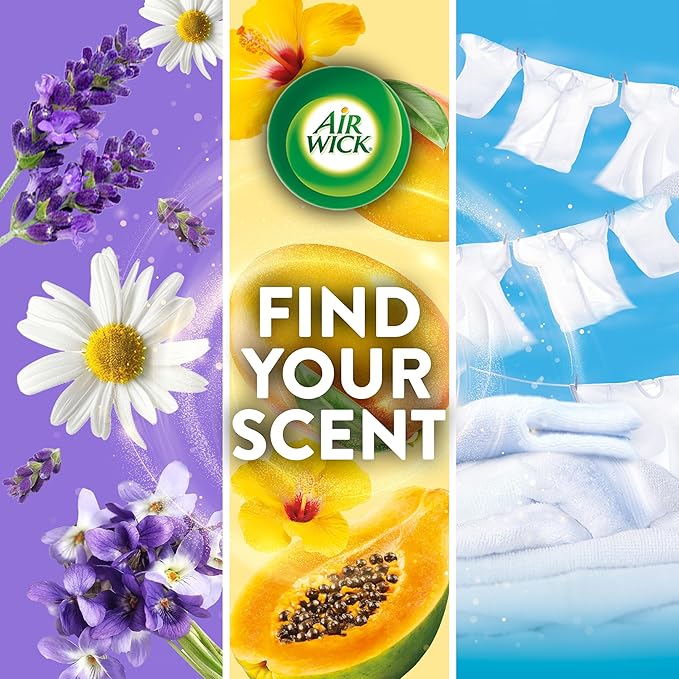 Air Wick Plug in Scented Oil Refill, 10ct, Lavender & Chamomile, Air Freshener, Essential Oils, Eco Friendly
