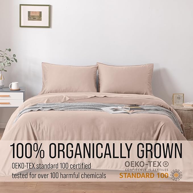 Bella Coterie Luxury Bamboo Viscose Full Size Sheet Set | 100% Organically Grown | Ultra Soft | Cooling for Hot Sleepers | 18" Deep Pocket [Dusty Rose] BC