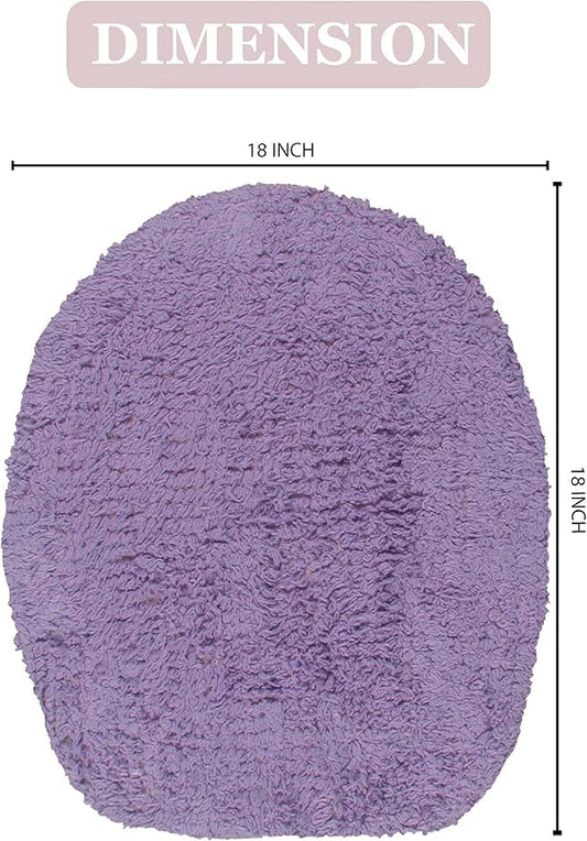 Home Weavers Double Ruffle Collection Absorbent Cotton, Soft Rug, Machine wash Dry, 18"x18", Purple
