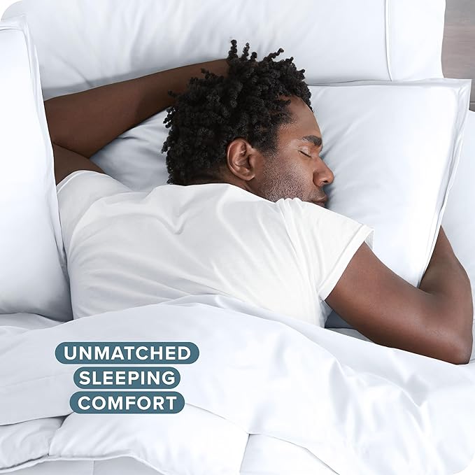 Bare Home Bedding Duvet Cover Oversized Queen Size - Premium 1800 Super Soft Collection - Lightweight, Cooling Duvet Cover - Soft Breathable Bedding (Oversized Queen, White)