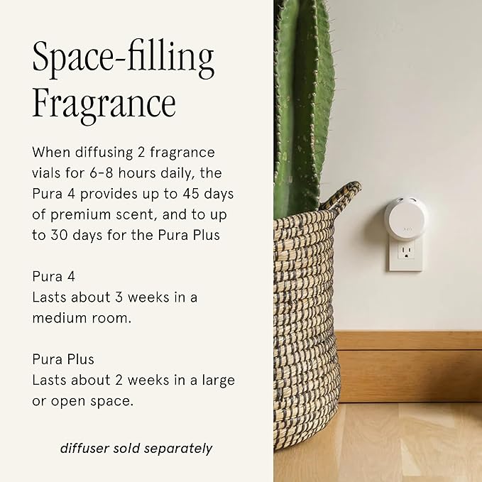 Pura x Studio McGee Smart Home Air Diffuser - Smart Air Diffuser - Up to 120-Hours of Luxury Fragrance per Refill - Spring & Summer Fragrance - 2 Pack, Jasmine Honeysuckle