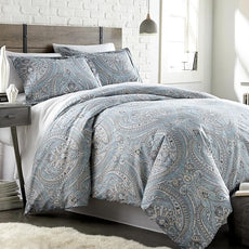 Southshore Fine Living, Inc. Boho Paisley Duvet Cover Set, Twin/XL – Premium Microfiber Bedding, Easy Care – Includes 1 Twin Duvet Cover and 1 Sham, Machine Washable, Pure Melody Aqua