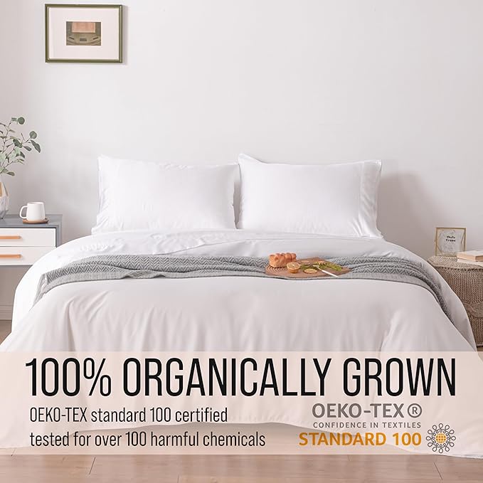 Bella Coterie Luxury Bamboo Viscose Split King Size Sheet Set | 2 Fitted Sheets for Sleep Number & Adjustable Beds | 100% Organically Grown | Cooling & Ultra Soft | 18” Deep Pocket [White] BC