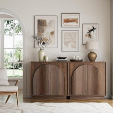 win2win Fluted Sideboard Buffet Cabinet with Storage, 31.5