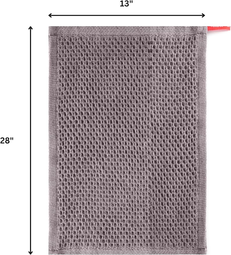 100% Cotton Waffle Weave Kitchen Dish Towels – Solid, Ultra Soft, Scratch-Free & Superb Absorbent - Quick Drying Cleaning Towels,Perfect disch Cloth 13 x 28-4 Pack, Grey