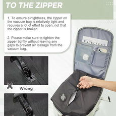 suwasp Vacuum Compression Backpack, 45L Expandable Travel Backpack with Electric Vacpack Pump, Travel Vacuum Bags with Shoe Compartment/17inch Laptop Compartment/USB Port, Mintgreen